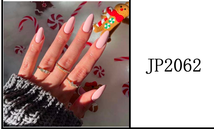 Ongles Stiletto Longue – Rose pâle Brillant (JP2062)