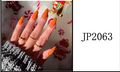 Ongles Stiletto Longue – Orange brûlé Brillant (JP2063)