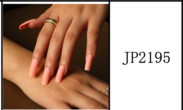 Ongles Coffin Longue – Pêche Mat (JP2195)
