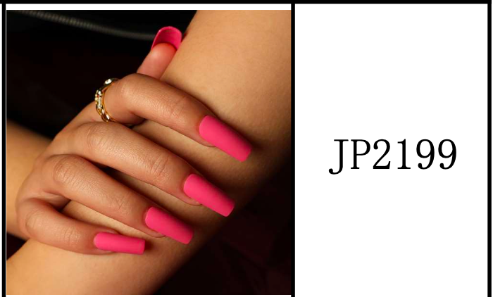 Ongles Coffin Longue – Rose fuchsia Mat (JP2199)