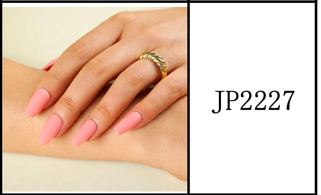 Ongles Coffin Longue – Rose corail Mat (JP2227)