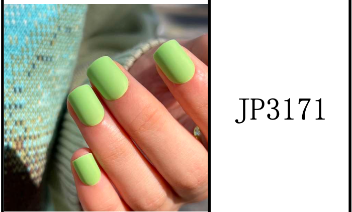 Ongles Carrée Courte – Vert citron Mat (JP3171)