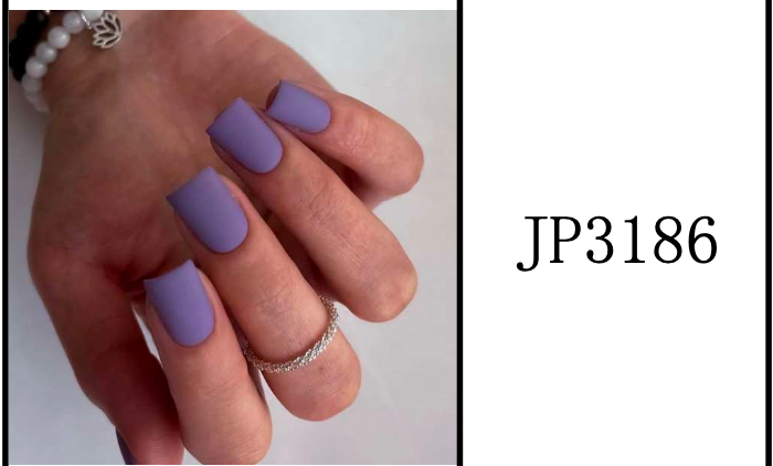 Ongles Carrée Courte – Bleu lavande Mat (JP3186)