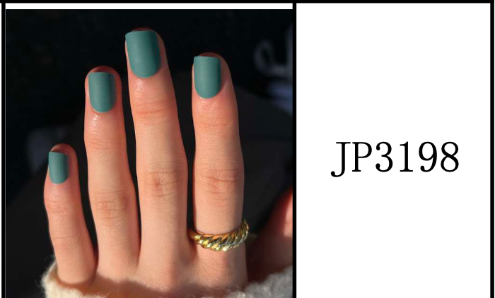 Ongles Carrée Courte – Vert sauge Mat (JP3198)
