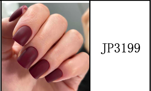 Ongles Carrée Courte – Bordeaux / Prune Mat (JP3199)