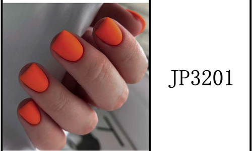 Ongles Ronde/Carrée Courte – Orange Mat (JP3201)
