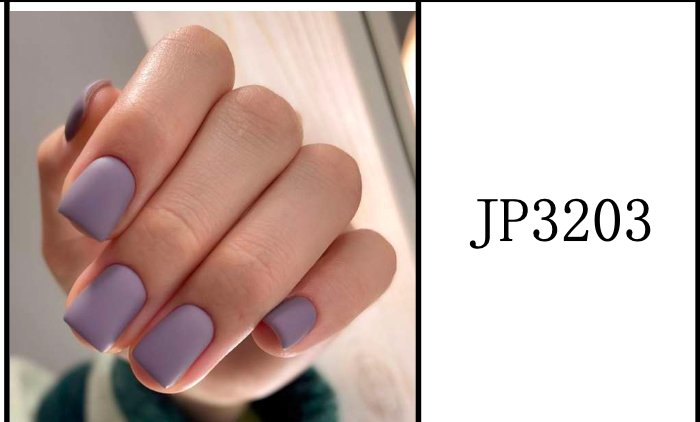 Ongles Carrée Courte – Lilas gris Mat (JP3203)