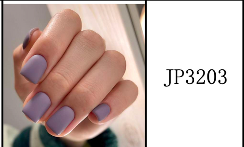 Ongles Carrée Courte – Lilas gris Mat (JP3203)